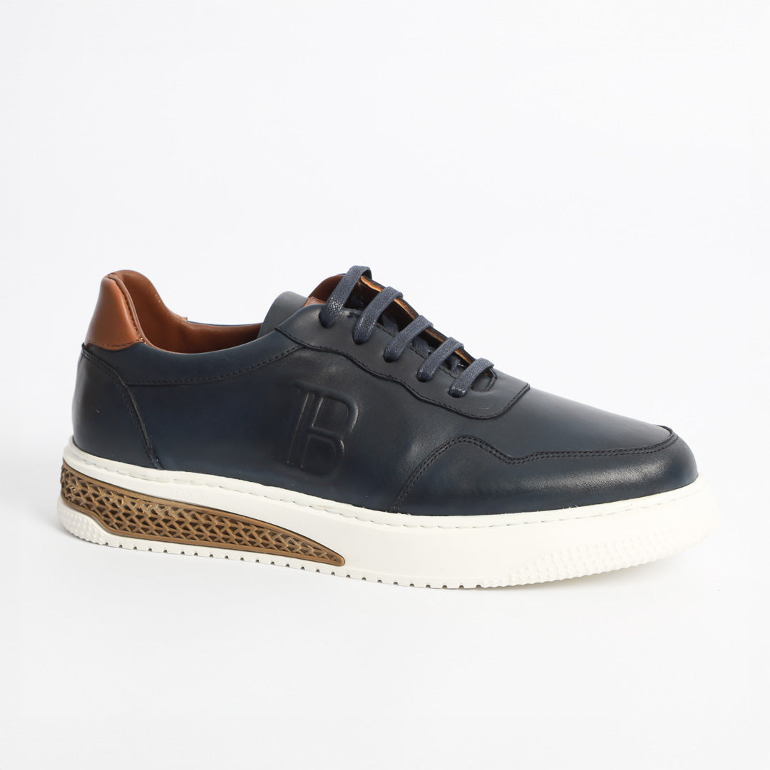 Sneaker Cuir Bleu Marine – Ref: 3101