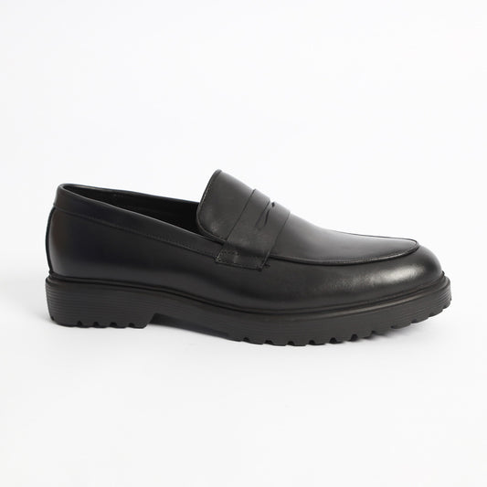Mocassin Chunky Cuir Authentique – Ref: 2101 Noir