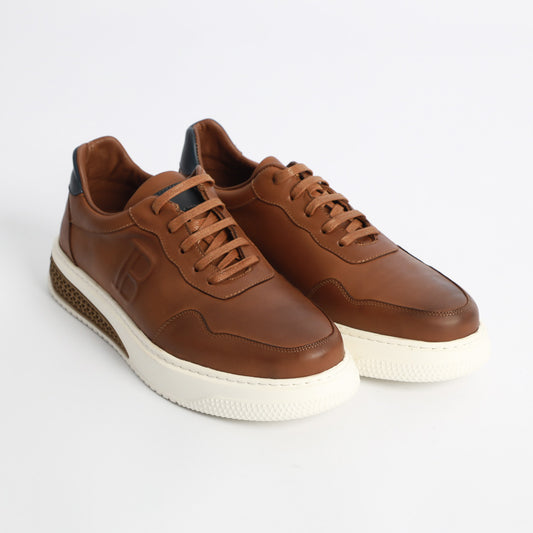 Sneaker Cuir Marron Vintage – Ref: 3101