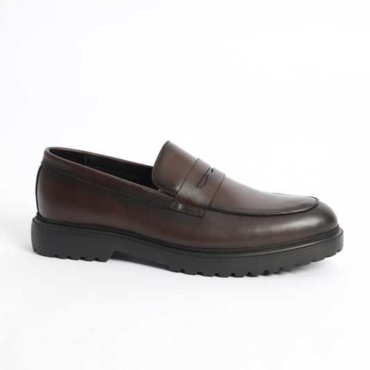 Mocassin Chunky Cuir Authentique – Ref: 2101 Marron