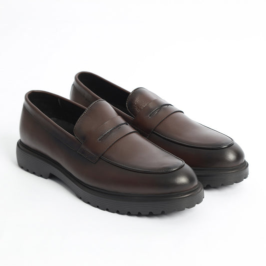 Mocassin Chunky Cuir Authentique – Ref: 2101 Marron