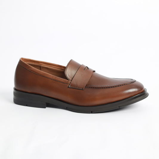 Mocassin Classique Cuir Véritable – Marron Vintage Ref: 2201