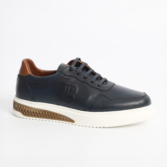 Sneaker Cuir Bleu Marine – Ref: 3101