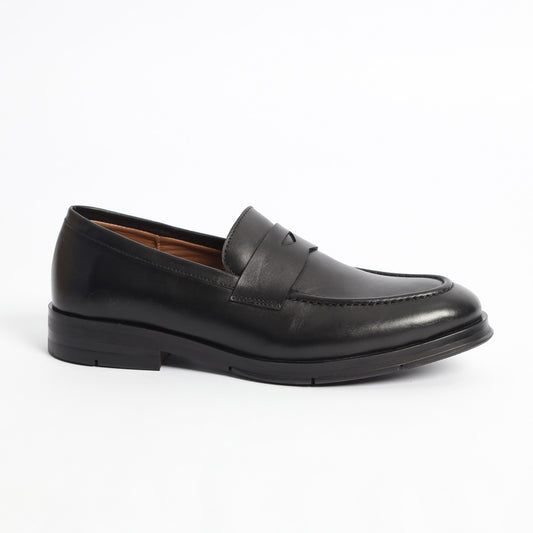 Mocassin Classique Cuir Véritable – Noir Ref: 2201